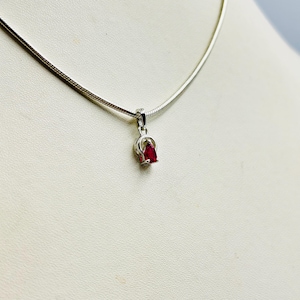 Pear-Shaped Ruby Pendant | 5x4mm | 0.67g | July Birthstone | Genuine Gemstone Jewelry |