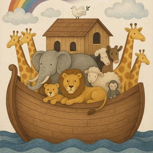 Arche Noah Kinderzimmer Digitaldruck