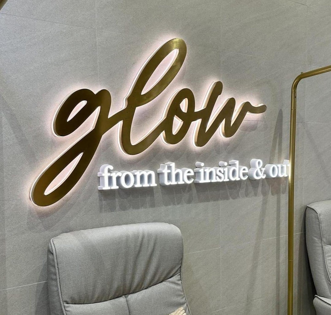 Custom Logo Sign for Business | 3D Metal & Acrylic Signage | LED ...