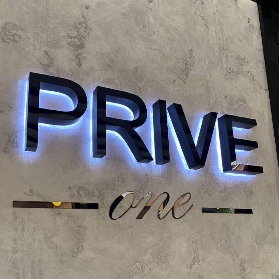 3D Lighted Letter Sign | LED Custom Logo Board | Raised Wall Branding ...