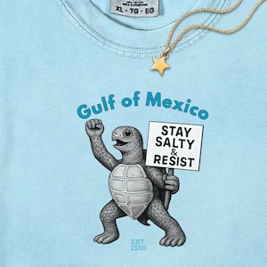 Gulf of Mexico Turtle Shirt, Stay Salty and Resist Tee, Gift for Mom, Birthday Gift, Gulf of Mexico Gift, Vacation Florida Beach T-shirt