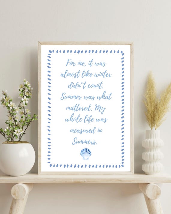 The Summer I Turned Pretty Poster | TSITP Print | Digital Print | Jenny Han | Coastal Print | Summer Poster