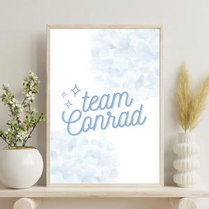 Team Conrad Poster | The Summer I Turned Pretty Print | Digital Design | Digital Print |