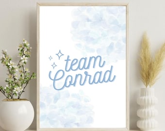 Team Conrad Poster | The Summer I Turned Pretty Print | Digital Design | Digital Print |