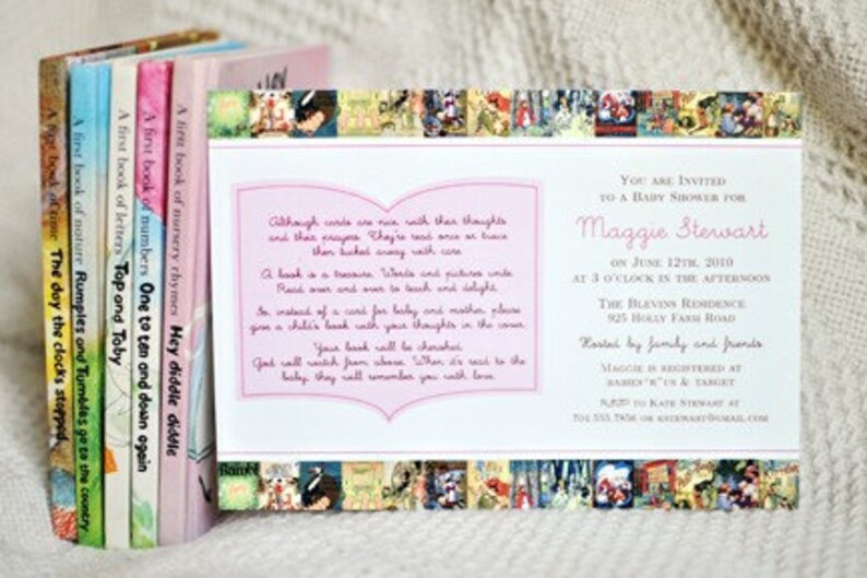 Vintage Books Baby Shower Invitations Bring A Book Instead Etsy Vintage Books Baby Shower Invitations Bring A Book Instead Etsy