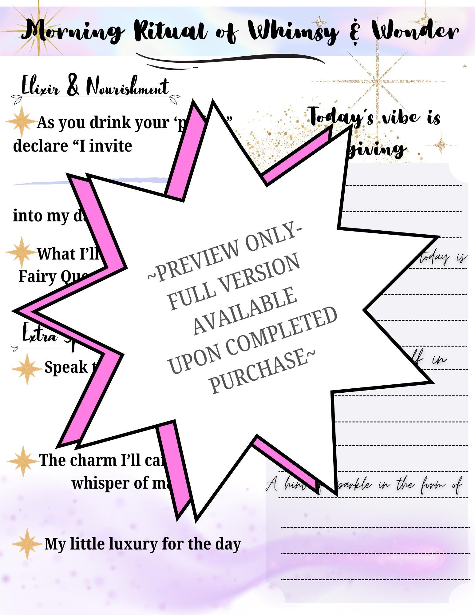 Savoring Rituals Worksheet Morning and Evening Ritual Printable Bundle | Soft Life Routine ...