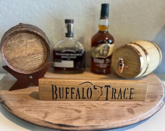 Buffalo Trace Bourbon Barrel Whiskey Stave Wood Piece Sign Gift Bar