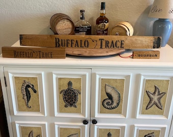 Buffalo Trace Set/Combo - Reclaimed Kentucky Bourbon Barrel Stave Sign Gift for Bourbon Lover Price for set of 3 items