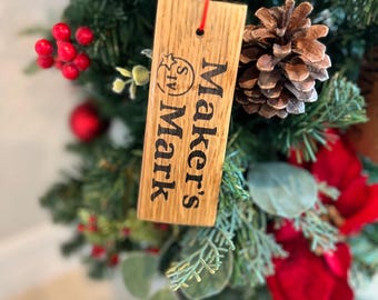 Maker’s Mark Bourbon Barrel Stave Ornaments Kentucky Bourbon Gift for Bourbon Lover Unique Bourbon Gift Bourbon Gift Baskets Gift for him