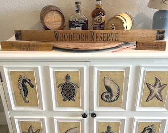 Woodford Reserve Set/Combo - Reclaimed Kentucky Bourbon Barrel Stave Sign Gift for Bourbon Lover Price for set of 3 items