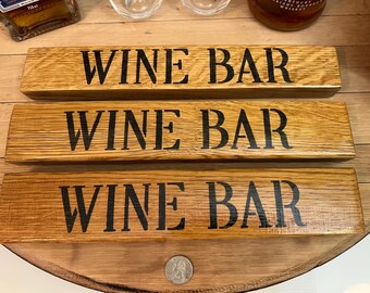 Wine Bar Bourbon Barrel Whiskey Stave Wood Sign Best Bourbon Gift 2026 Unique Bourbon Gift Mom Dad Retirement Gift