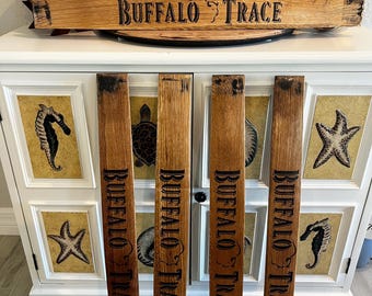 Buffalo Trace Reclaimed Kentucky Bourbon Barrel Stave Sign Gift for Bourbon Lover Price is for Each