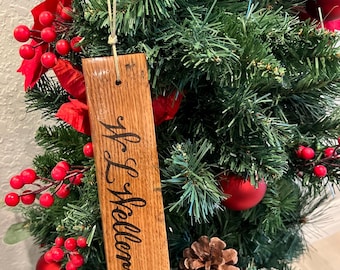 Adornos navideños de duelas de barril de whisky bourbon WL Weller Kentucky Regalo para amantes del bourbon Regalo único de bourbon Cestas de regalo de bourbon