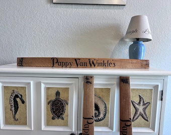 Pappy Van Winkle's Reclaimed Kentucky Bourbon Barrel Stave Sign Gift for Bourbon Lover Price Each