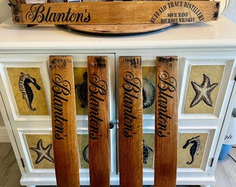 Blanton's Reclaimed Kentucky Bourbon Barrel Stave Sign Gift for Bourbon Lover Price Each