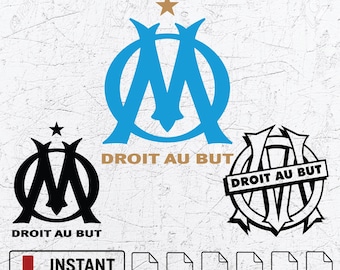 Foot Marseille vectorize / cutting file / instant download / Ai / Eps / Dxf / PDF / Png / Svg / Customization / Sport FOOT