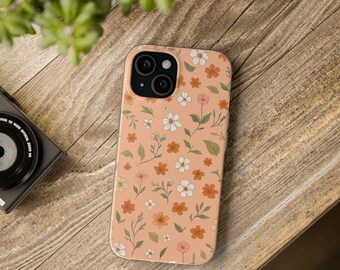 Floral iPhone & Samsung Case: Impact-Absorbing TPU, Gift Option