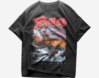 Vintage DIO Shirt 1990s Tee Dragon Concert Shirt Band Tee