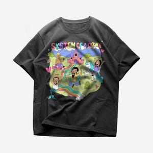 System of a Down T-shirt, Metal Music Shirt, System of a Down Cartoon Design, Unisex Heavy Cotton Tee - Premium Quality