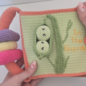Interactive Crochet Sensory Book PDF Pattern: DIY Baby Toy | Quiet book | Educational Activity | Develop Motor Skills & Sensory Play