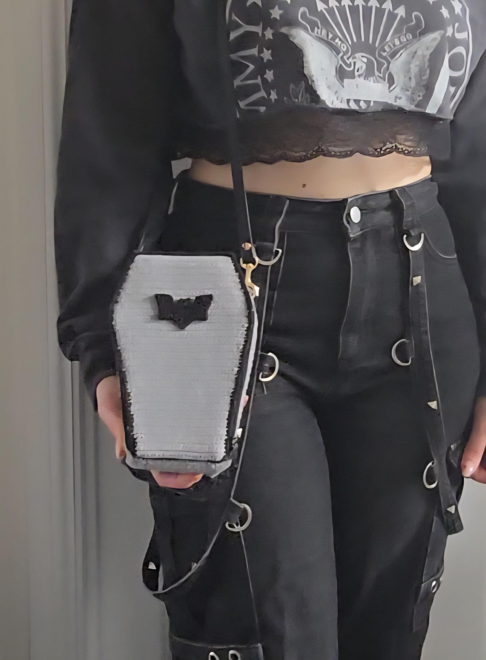 34 Goth Crochet Patterns for Dark, Witchy, and Alternative Makes 20 Crochet Coffin Bag Pattern: Gothic Crossbody Purse