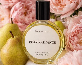 Pear Radiance Perfume Oil | Juicy Pear, Peony, Amber, Vanilla | Extrait Fragrance