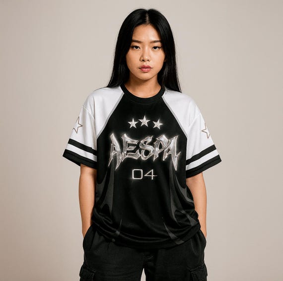AESPA Metallic Jersey (choose Members) - Etsy