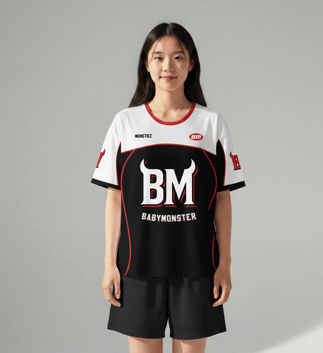 babymonster JERSEY ジャージ T シャツ 白 babymonster CROP JERSEY ジャージ T シャツ 白 - メルカリ