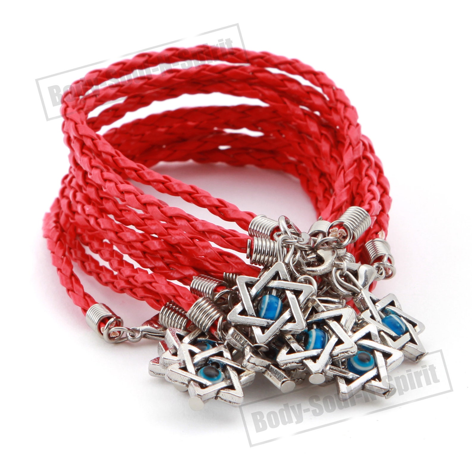 Red String Kabbalah Bracelets with Star of David Amulets Etsy