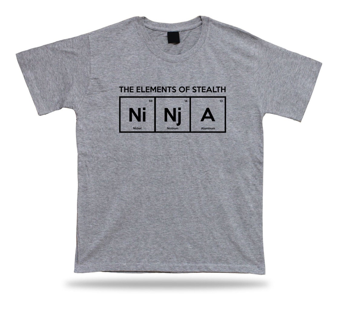 Ninja Chemical Periodic Table Sign T Shirt Chemistry Fashion - Etsy
