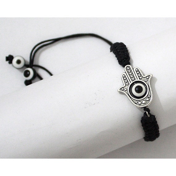 Black sale hamsa bracelet