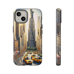 New York City Phone Case, Tough Cases, NYC Gift, Urban Design Accessories, Travel Lover Present, Statue of Liberty Design
