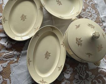 Sarreguemines Fayence-Geschirrset, Frankreich 1930-1950er Jahre