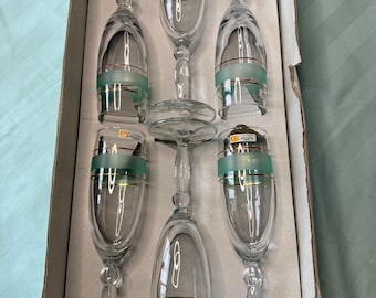 Vintage italienische Champagnergläser Cristal Mode