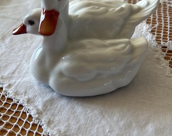 Vintage Herend Porzellan Entenpaar Figur