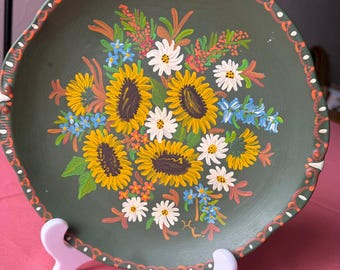 Decorative Plate - Hand-Painted Faience, Bavaria 1950-1970s