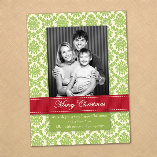 Printable Christmas Holiday Photo Card //////1