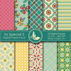 So Special 2 Paper Pack - 10 Papéis Digitais Imprimíveis - 12x12 - 300 DPI //////2