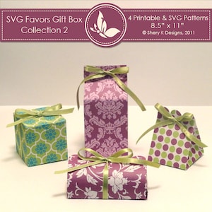 SVG & Printable Favors Gift Box Collection 2 image 1