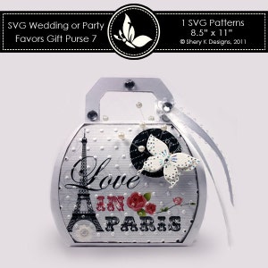 SVG & Printable Favors Gift Purse 7