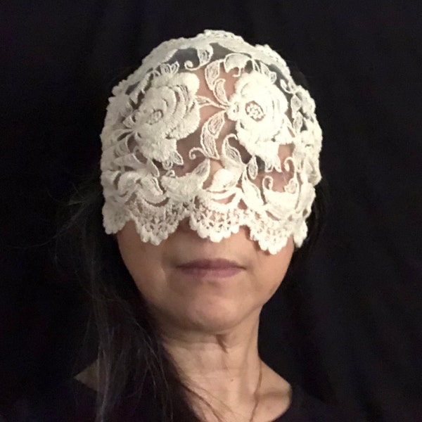 Embroidery Lace See Through Eye Cover Face Cover