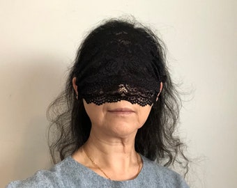 Single and Double layers Washable Reusable Matte Lace See Through Eye Cover