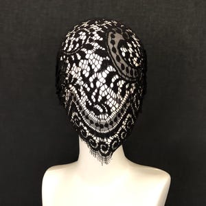 Chantilly Floral Swirl - Lace Full Face Mask - Lightweight, Washable, Comfortable Fit