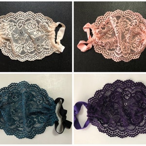 Single Layer Lace Eye/Face Cover - See Through, Lightweight, Washable, Comfortable Fit