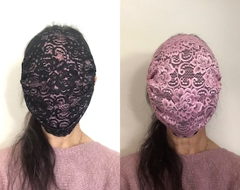 Revisable Double layers Washable Reusable Matte Lace Airy Face Cover