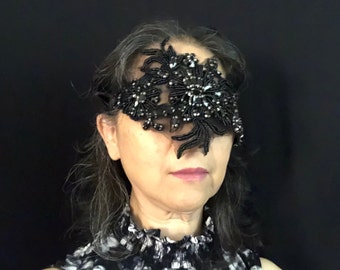 Black Crystal See Through Eye Cover