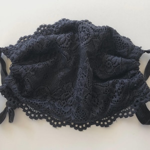 Cotton Lined Lace Eye/Face Mask With Filter Pocket- Multiple Colors Available, Lightweight, Washable, Comfortable Fit