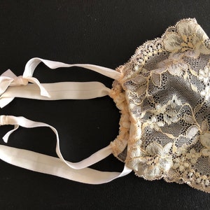 Embroidered Lace Eye Mask - Airy, See Through, Lightweight, Washable, Comfortable Fit