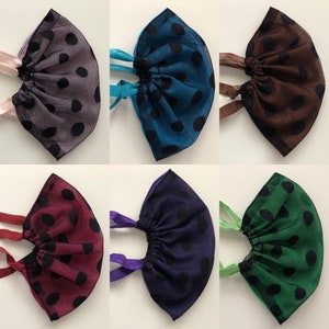 Polka Dots Series - Mesh Full Face Cover - Airy, Washable, Lightweight, Comfortable Fit