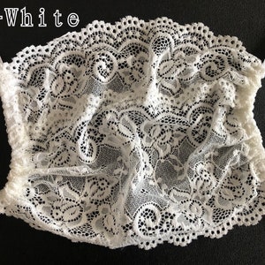 Single and Double layers Washable Reusable Matte Lace See Through Eye Cover B-Off White